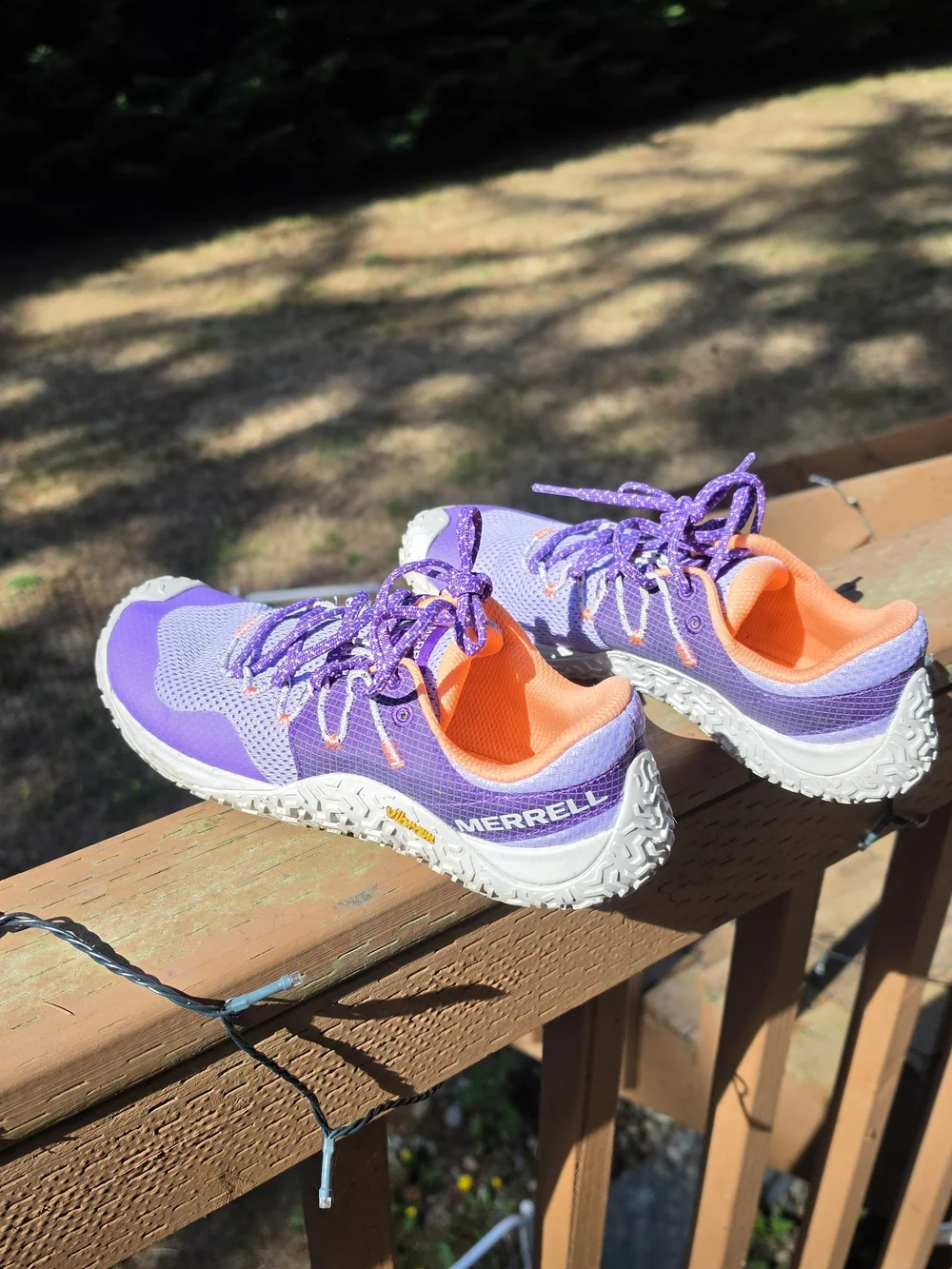 Merrell Women's Lavender Purple & Neon Orange Trail Sneakers